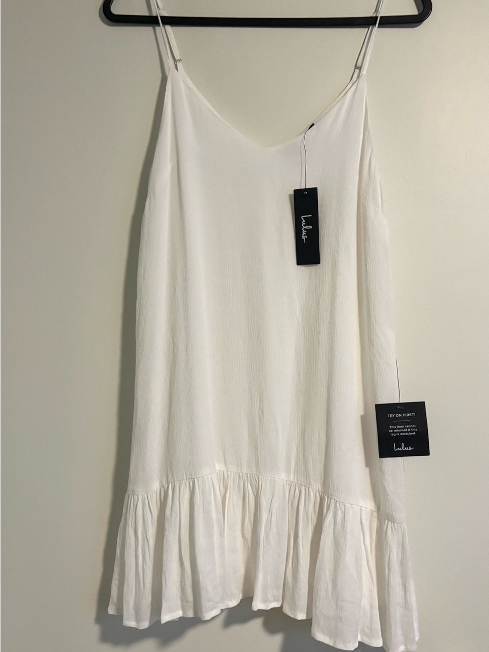 Lulu's Garden Bloom White Ruffled Shift Dress